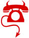 BOFH logo telephone with devil's horns